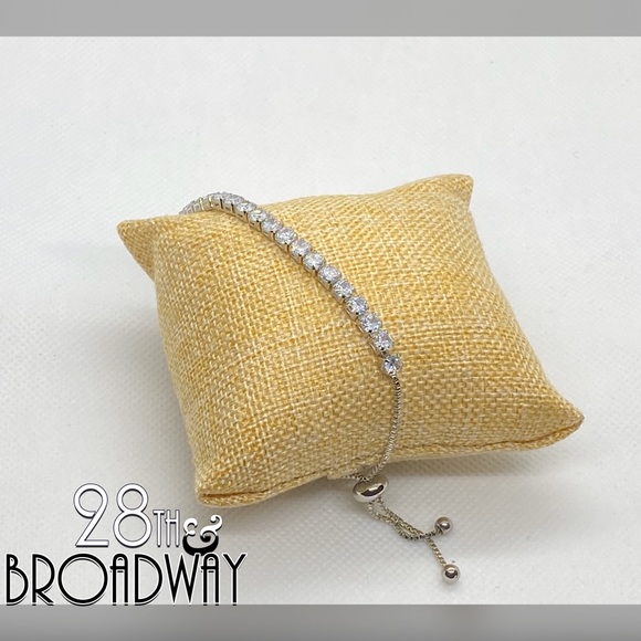 White & Rose Gold Diamond Tennis Bracelets - Picture 2 of 8